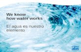 We know how water works El agua es nuestro elemento.
