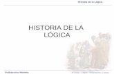 Historia de la Lógica Politécnico Modelo 4 to Comp. :: Lógica :: Presentación. 1 Diap 1 HISTORIA DE LA LÓGICA.
