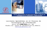 Lecciones Aprendidas en el Proceso de Tecnologías de Información COMIMSA Manual Administrativo de Aplicación General en Materia de Tecnologías de la Información.