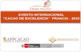 EVENTO INTERNACIONAL “CACAO DE EXCELENCIA” FRANCIA - 2015.