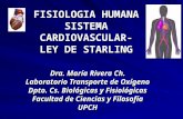 FISIOLOGIA HUMANA SISTEMA CARDIOVASCULAR- LEY DE STARLING Dra. María Rivera Ch. Laboratorio Transporte de Oxígeno Dpto. Cs. Biológicas y Fisiológicas.