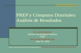 PREP y Cómputos Distritales: Análisis de Resultados Dr. Javier Aparicio División de Estudios Políticos CIDE javier.aparicio@cide.edu Julio 26, 2006 Ésta.