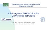 Sub-Programa EHAS-Colombia Universidad del Cauca Telemedicina Rural para la Salud Materno-Infantil Dr. Ing. Álvaro Rendón Gallón Salvador (Brasil), Abril.