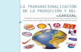 LA TRANSNACIONALIZACIÓN DE LA PRODUCCIÓN Y DEL CAPITAL Objetivo de Aprendizaje: Entienden el proceso de internacionalización de la producción y de las.