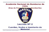 Lección 2: Cuerdas, Nudos e Izamiento de Material Academia Nacional de Bomberos de Chile Área de Procedimientos Bomberiles Lección Nº 2 Cuerdas, Nudos.