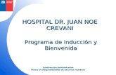 HOSPITAL DR. JUAN NOE CREVANI Programa de Inducción y Bienvenida Subdirección Administrativa Centro de Responsabilidad de Recursos Humanos.