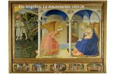 Fra Angelico, La Anunciación 1425-28. Robert Campin, La Anunciación 1418-19,