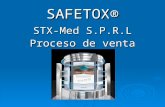 SAFETOX® STX-Med S.P.R.L Proceso de venta. En el punto de venta.
