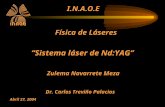 I.N.A.O.E Física de Láseres “Sistema láser de Nd:YAG” Zulema Navarrete Meza Dr. Carlos Treviño Palacios Abril 27, 2004.