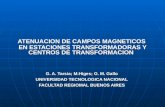 ATENUACION DE CAMPOS MAGNETICOS EN ESTACIONES TRANSFORMADORAS Y CENTROS DE TRANSFORMACION G. A. Tarsia; M.Higes; G. M. Gallo UNIVERSIDAD TECNOLOGICA NACIONAL.