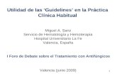 Miguel A. Sanz Servicio de Hematología y Hemoterapia Hospital Universitario La Fe Valencia, España 1 Utilidad de las ‘Guidelines’ en la Práctica Clínica.