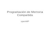 Programación de Memoria Compartida openMP. El Modelo de Memoria Compartida Los procesadores interactuan uno con otro mediante variables compartidas. OpenMP.