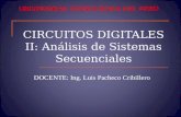 CIRCUITOS DIGITALES II: Análisis de Sistemas Secuenciales DOCENTE: Ing. Luis Pacheco Cribillero UNIVERSIDAD TECNOLÓGICA DEL PERÚ.