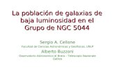 La población de galaxias de baja luminosidad en el Grupo de NGC 5044 Sergio A. Cellone Facultad de Ciencias Astronómicas y Geofísicas, UNLP Alberto Buzzoni.