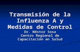 Transmisión de la Influenza A y Medidas de Control Dr. Néstor Sosa Centro Regional de Capacitación en Salud.
