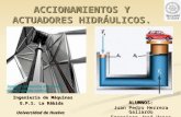 ACCIONAMIENTOS Y ACTUADORES HIDRÁULICOS. ALUMNOS: Juan Pedro Herrera Gallardo Francisco José Vacas Trujillo Ingeniería de Máquinas E.P.S. La Rábida Universidad.
