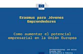 Erasmus para Jóvenes Emprendedores Como aumentar el potencial empresarial en la Unión Europea Entrepreneurship and Social Economy Unit DG Enterprise &