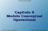 Capítulo 8 Modelo Conceptual Operacional. Una buena dosis de experiencia, ser capaz de transformar mentalmente un sistema en un modelo de simulación.