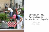 Difusión del Aprendizaje-Servicio en España 2009 - 2011 Roser Batlle.