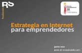 Estrategia en Internet genis @ rocasalvatella.com genís roca para emprendedores.