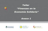 Taller “Finanzas en la Economía Solidaria” Anexo 1.