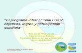 XII Seminario Ibérico de Química Marina José Lucas Pérez Lloréns TituloTitulo “El programa internacional LOICZ: objetivos, logros y participación española.
