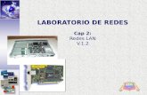 LABORATORIO DE REDES Cap 2: Redes LAN V.1.2 2.1 Introducción a LANs (I)  LAN: red de datos de alta velocidad, tolerante a fallas, cubre área geográfica.