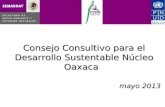 Consejo Consultivo para el Desarrollo Sustentable Núcleo Oaxaca Consejo Consultivo para el Desarrollo Sustentable Núcleo Oaxaca mayo 2013.