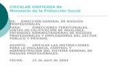 CIRCULAR UNIFICADA 04 Ministerio de la Protección Social DE:DIRECCIÓN GENERAL DE RIESGOS PROFESIONALES PARA:DIRECCIONES TERRITORIALES, JUNTAS DE CALIFICACIÓN.