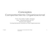 TrujilloConceptos Comportamiento Organizacional 1 Prof. Ana Delia Trujillo-Jiménez Univ. Interamericana de PR Recinto de Fajardo Comportamiento Humano.