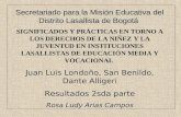 SIGNIFICADOS Y PRÁCTICAS EN TORNO A LOS DERECHOS DE LA NIÑEZ Y LA JUVENTUD EN INSTITUCIONES LASALLISTAS DE EDUCACIÓN MEDIA Y VOCACIONAL Juan Luis Londoño,