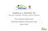 KABALA y EXODO 10 Amram, Yojebed, Miriam, Aarón, Moisés Por: Eliyahu BaYonah Director Shalom Haverim Org New York.