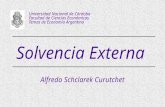 Solvencia Externa Alfredo Schclarek Curutchet Universidad Nacional de Córdoba Facultad de Ciencias Económicas Temas de Economía Argentina.
