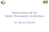 Aplicaciones de las Redes Neuronales Artificilaes Dr. Héctor Allende.