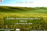 1 Unidad 10: Rut Estudio: Dios Provee para Rut y Noemí 7 de Octubre de 2008 Iglesia Bíblica Bautista de Aguadilla La Biblia Libro por Libro, CBP ®
