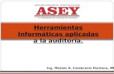 Herramientas Informáticas aplicadas a la auditoría. Ing. Moisés A. Cambranis Pacheco, MBA.