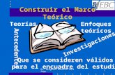 Dr. Gregorio Herrera Santiago 1 Construir el Marco Teórico Teorías Enfoques teóricos Investigaciones Antecedentes Que se consideren válidos para el encuadre.