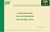 Septiembre 2014 Servicio de Inspección Educativa de Jaén AUTOEVALUACIÓN PLAN DE FORMACION SEPTIEMBRE 2014.