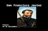 San Francisco Javier Fiesta: 03 de diciembre El Papa Pío X nombró a San Francisco Javier como Patrono de todos los misioneros porque fue si duda uno.