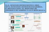 12.4. SEXENIO DEMOCRÁTICO 1868 – 1874: INTENTOS DEMOCRATIZADORES. LA REVOLUCIÓN, EL REINADO DE AMADEO I DE SABOYA Y LA Iª REPÚBLICA. ºº.