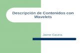 Descripción de Contenidos con Wavelets Jaime Gaviria.
