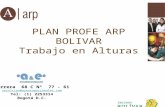 PLAN PROFE ARP BOLIVAR Trabajo en Alturas Carrera 68 C Nº 77 - 61 servicios@ayeocupacionales.com Tel: (1) 2253314 Bogotá D.C.
