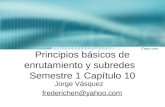 Principios básicos de enrutamiento y subredes Semestre 1 Capítulo 10 Jorge Vásquez frederichen@yahoo.com.