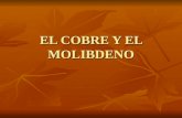 EL COBRE Y EL MOLIBDENO. Minerales metálicos y no metálicos en Chile Metálicos: Cobre: II, III, Metropolitana y VI regiones Cobre: II, III, Metropolitana.
