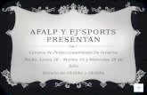 AFALP Y FJ’SPORTS PRESENTAN Campus de Perfeccionamiento De Invierno Fecha: Lunes 18 – Martes 19 y Miércoles 20 de Julio Horario de 10:00hs a 18:00hs.
