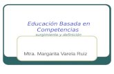 Educación Basada en Competencias surgimiento y definición Mtra. Margarita Varela Ruiz.