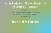 Colegio de Bachilleres Plantel 13 Xochimilco-Tepepan Integrantes: Karen Elizabeth González Monroy Elizabeth De Jesús Vergara Grupo:308.