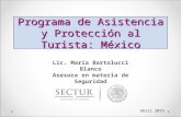 Programa de Asistencia y Protección al Turista: México Lic. María Bartolucci Blanco Asesora en materia de Seguridad Abril 2015.