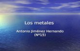 Los metales Antonio Jiménez Hernando (Nº15). La alpaca La alpaca se puede denominar plata alemana o metal blanco, es una aleación compuesta por tres elementos.