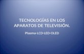 TECNOLOGÍAS EN LOS APARATOS DE TELEVISIÓN. Plasma-LCD-LED-OLED.